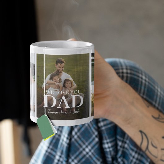 Mug Nous vous aimons Papa 5 Collage de photos