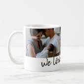 Mug nous vous aimons papa photo Fête des pères moderne (Gauche)