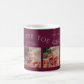 Mug Nous Vous Aimons Papi 4-Photo Cranberry (Centre)
