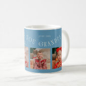 Mug Nous Vous Aimons Papi 4-Photo Denim Bleu (Devant droit)