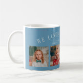 Mug Nous Vous Aimons Papi 4-Photo Denim Bleu (Gauche)