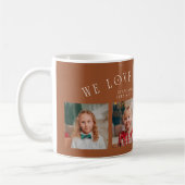 Mug Nous Vous Aimons Papi 4-Photo Terracotta (Gauche)