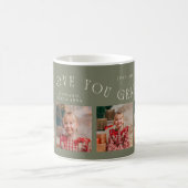 Mug Nous vous aimons Papi 4-Photos Vert Sauge (Centre)