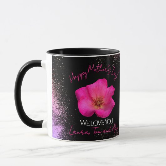 Mug Nous vous aimons - Rose de la fête des mères (Gauche)