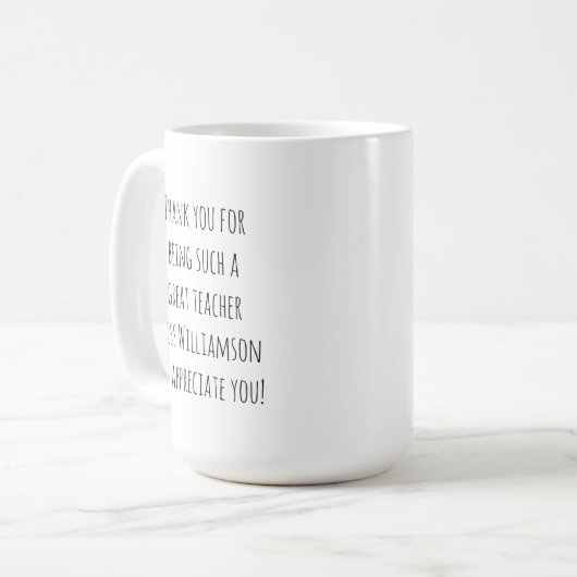 Mug NOUS VOUS APPRÉCIONS | Appréciation de l'enseignan (Devant gauche)