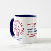 Mug NOUS VOUS CÉLÉBRONS Patriotique Britanniques (Devant gauche)
