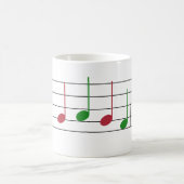 Mug Nous vous souhaitons un Joyeux Noël Note de musiqu (Centre)