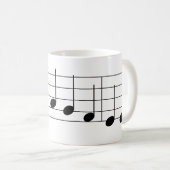 Mug Nous vous souhaitons un Joyeux Noël Note de musiqu (Devant droit)