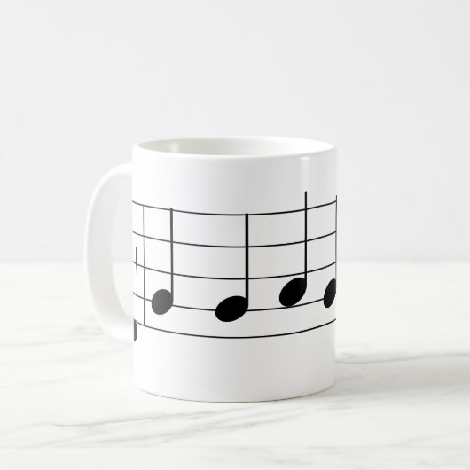 Mug Nous vous souhaitons un Joyeux Noël Note de musiqu (Devant gauche)