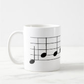 Mug Nous vous souhaitons un Joyeux Noël Note de musiqu (Gauche)