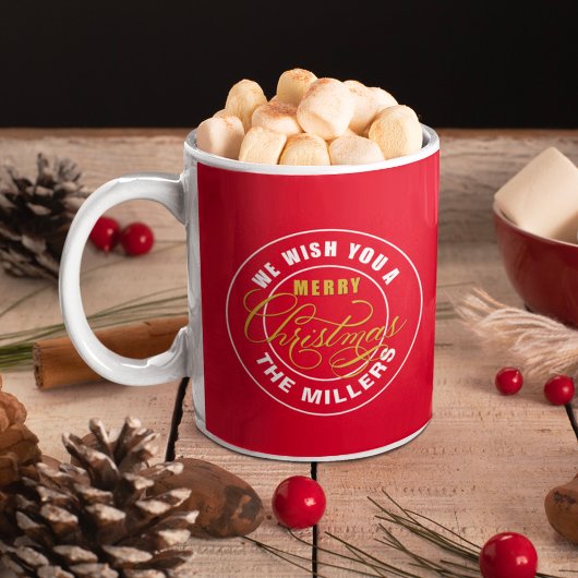 Mug Nous vous souhaitons un joyeux Noël rouge