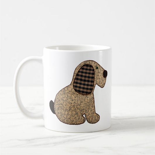 Mug Nouveau bébé de style campagnard de chien mignon (Gauche)