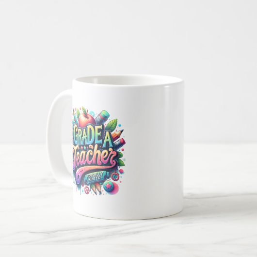 Mug Nouveau cadeau de diplôme d'enseignant, enseignant (Devant gauche)