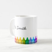 Mug Nouveau cadeau pour enseignant personnalisé Nom de (Devant gauche)