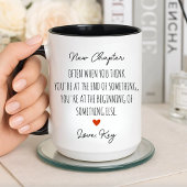 Mug Nouveau chapitre personnalisé, cadeau d'adieu de r