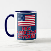 Mug Nouveau citoyen américain avec le drapeau (Gauche)