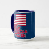 Mug Nouveau citoyen américain avec le drapeau (Devant gauche)