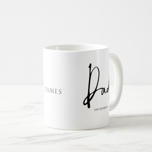 Mug Nouveau code de nom de la date de l'Est (Devant droit)