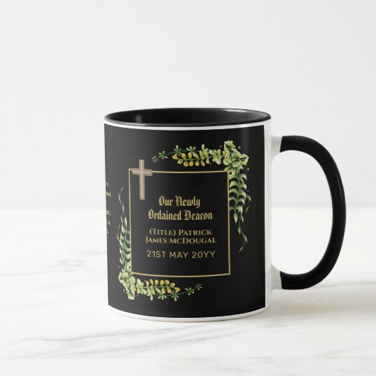 Mug Nouveau Décor Ordonné Deacon Cadeau Écriture Cadea (Droite)