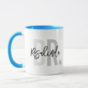 Mug Nouveau Docteur à la mode PhD Nom personnalisé App