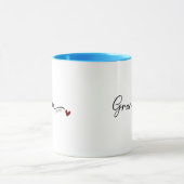 Mug Nouveau Grand-Père Année de Création Script Bleu (Centre)