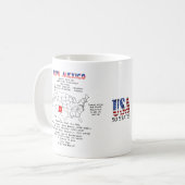 Mug Nouveau Mexique États américains sur une carte et (Devant gauche)
