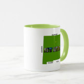 Mug Nouveau Mexique Plan Plan Texte Photo (Devant droit)