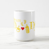 Mug Nouveau-né Rêve Jaune Papa Texte Graphique (Centre)