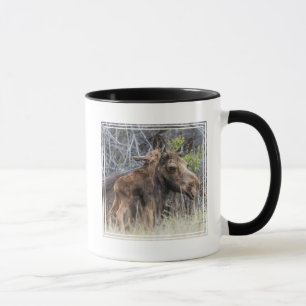 Mug Nouveau-né veau orignal se blottissant contre sa m