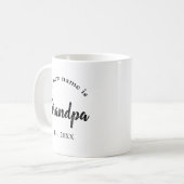 Mug Nouveau nom Papy Script Typographie (Devant gauche)