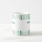 Mug Nouveau Oncle Abstrait Grilles vertes Personnalisé (Centre)