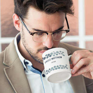 Mug Nouveau oncle Abstraits Pois bleus personnalisés
