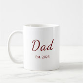 Mug Nouveau papa Fête des pères Rouge Typographie Mini (Gauche)