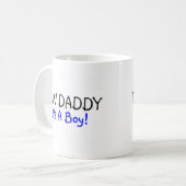 Mug Nouveau papa son un bleu de garçon (Devant gauche)