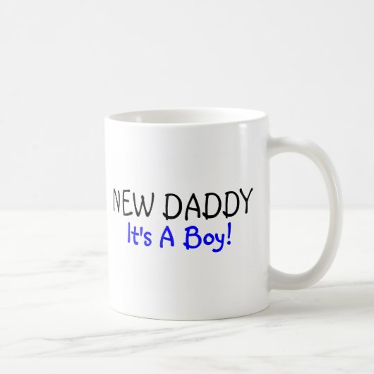 Mug Nouveau papa son un bleu de garçon (Droite)