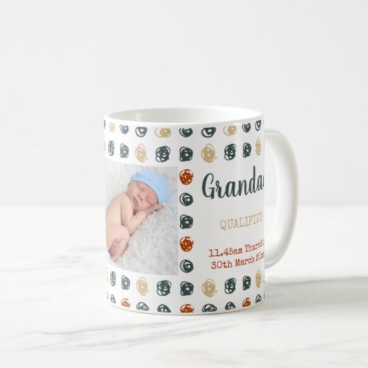 Mug Nouveau papy - 2 photos et stat faite sur commande (Devant droit)