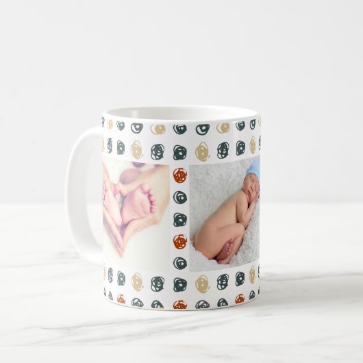 Mug Nouveau papy - 2 photos et stat faite sur commande (Devant gauche)
