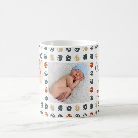 Mug Nouveau papy - 2 photos et stat faite sur commande (Centre)