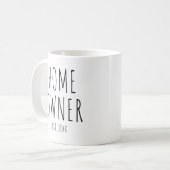 Mug Nouveau Propriétaire Maison-Chaleur cadeau de la f (Devant gauche)