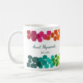 Mug Nouveau Tante Abstraits Pois Arc-en-ciel Personnal (Gauche)