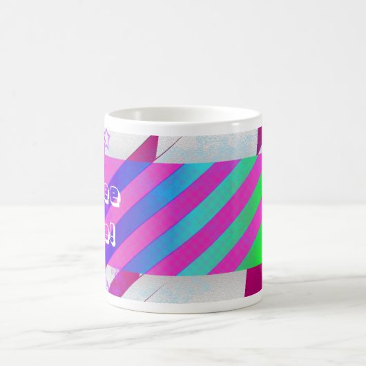 Mug Nouveau Wave Neon Design amusant (Centre)