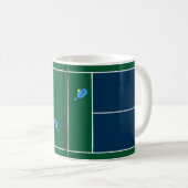 Mug Nouveauté de Pickleball Court (Devant droit)
