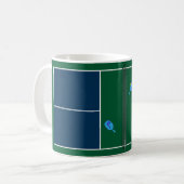 Mug Nouveauté de Pickleball Court (Devant gauche)