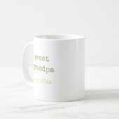 Mug Nouveautés Grand-Père Bébé statistiques de naissan (Devant gauche)