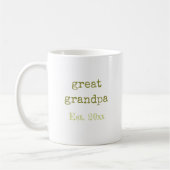 Mug Nouveautés Grand-Père Bébé statistiques de naissan (Gauche)