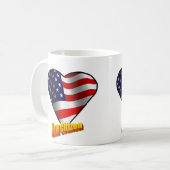 Mug Nouveaux étoiles de citoyen et coeur de rayure (Devant gauche)