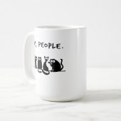 Mug Nouveaux gens drôle Meowny Chats Noirs (Devant gauche)
