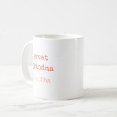 Mug Nouveaux statistiques de naissance de grand-mère (Devant gauche)