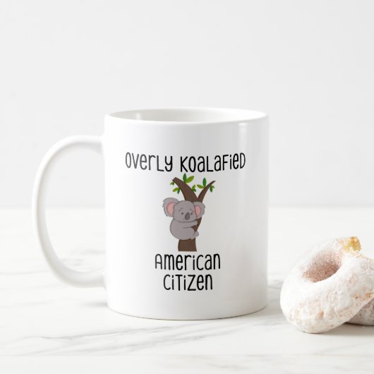 Mug Nouvel Américain Citoyen Naturalisation Immigrant (Avec donut)