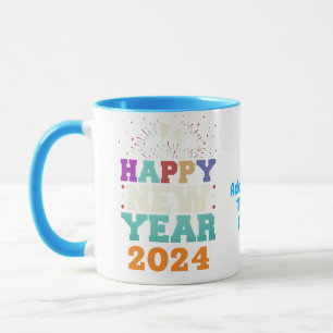 Mug Nouvel an 2024 Feu d'artifice Joyeux Nouvel an Soi